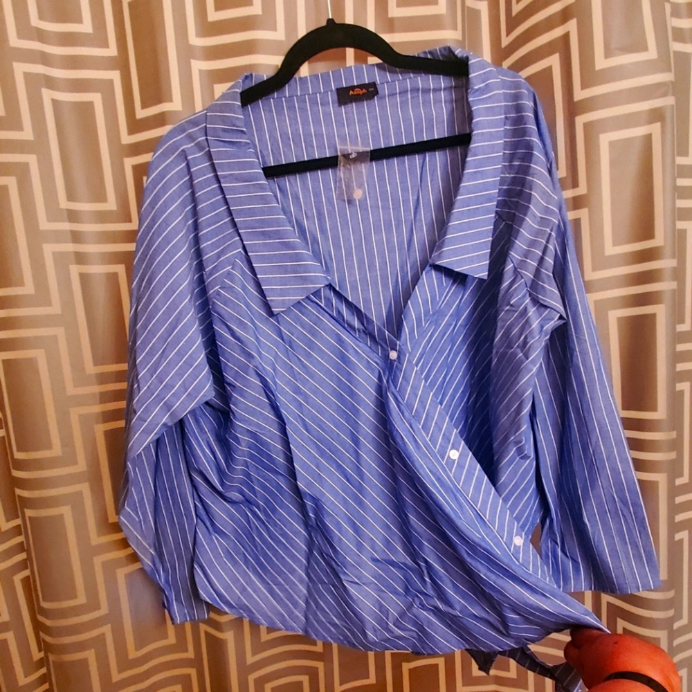 Wrap front blouse